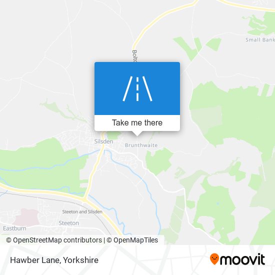 Hawber Lane map