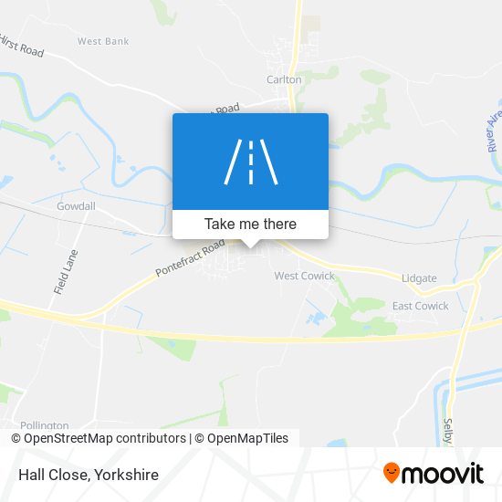 Hall Close map