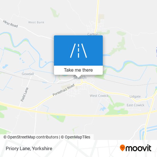 Priory Lane map