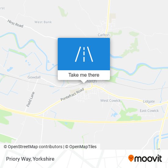 Priory Way map