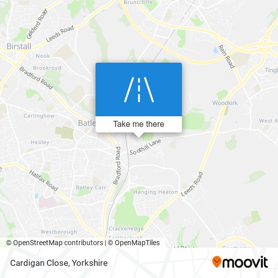 Cardigan Close map