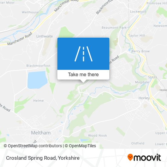 Crosland Spring Road map