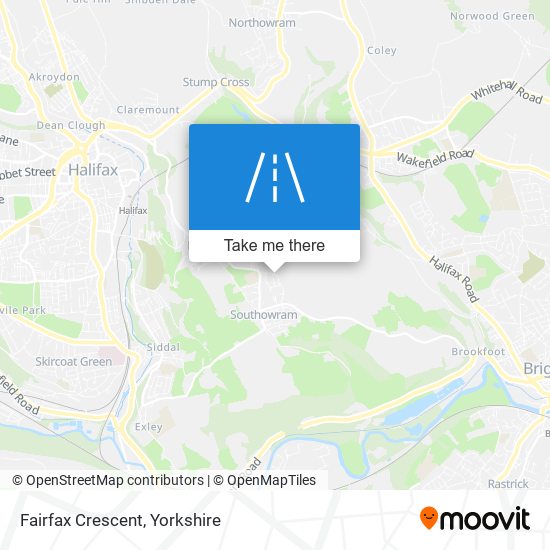 Fairfax Crescent map
