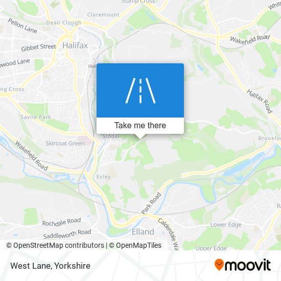 West Lane map