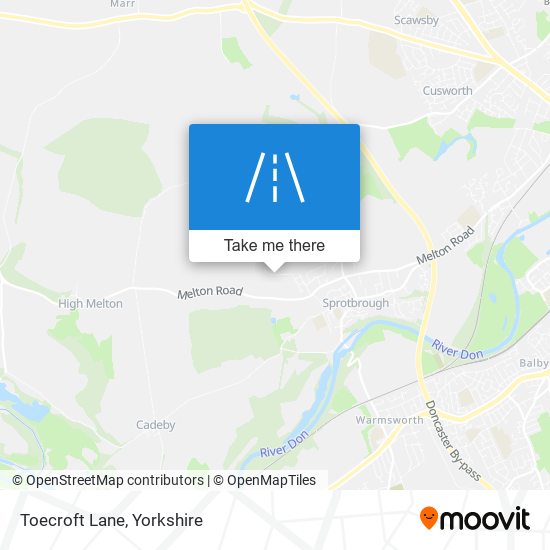 Toecroft Lane map