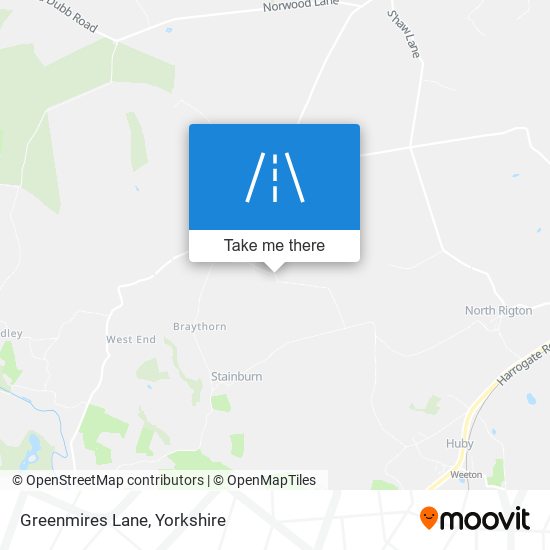 Greenmires Lane map
