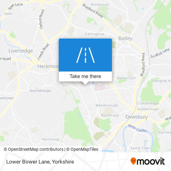 Lower Bower Lane map