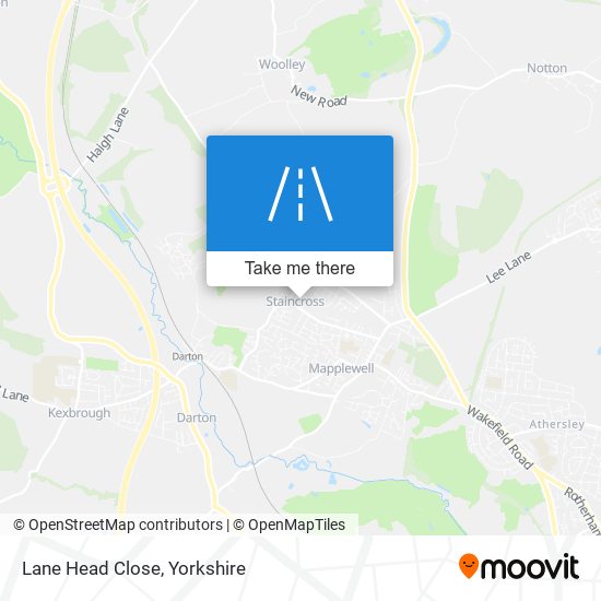 Lane Head Close map