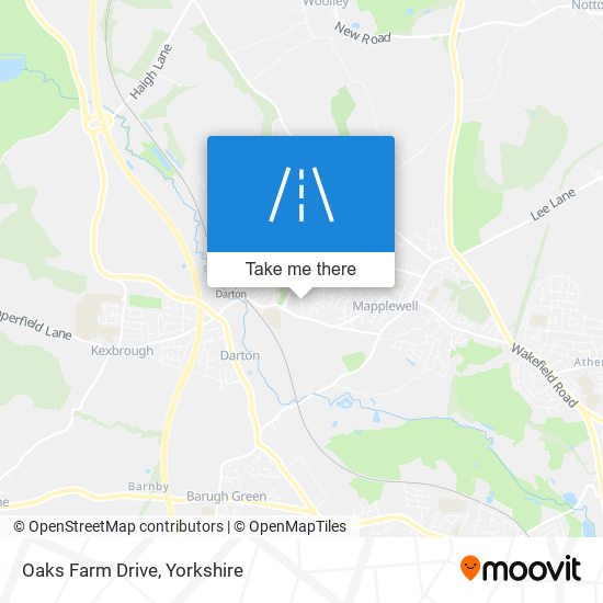 Oaks Farm Drive map