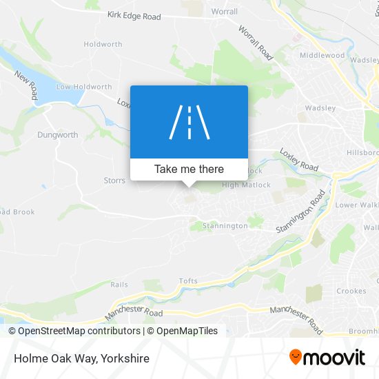 Holme Oak Way map