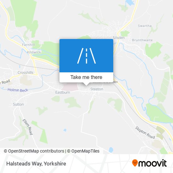 Halsteads Way map