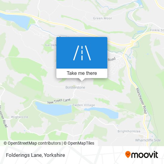 Folderings Lane map