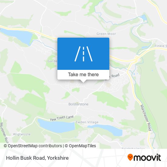 Hollin Busk Road map