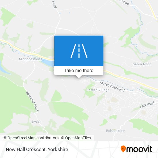 New Hall Crescent map