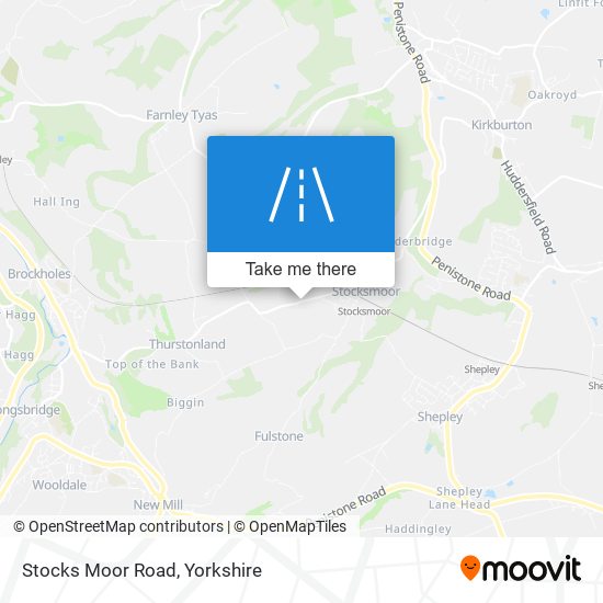 Stocks Moor Road map