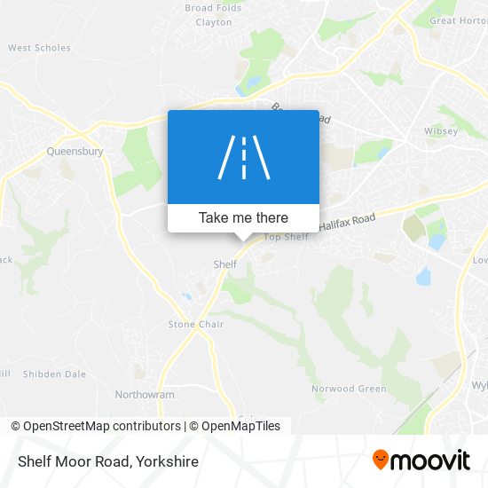 Shelf Moor Road map