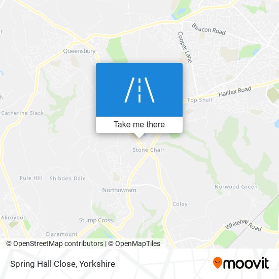 Spring Hall Close map