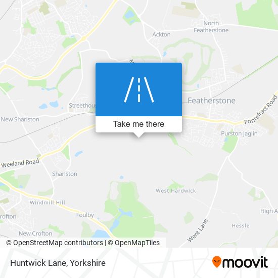 Huntwick Lane map
