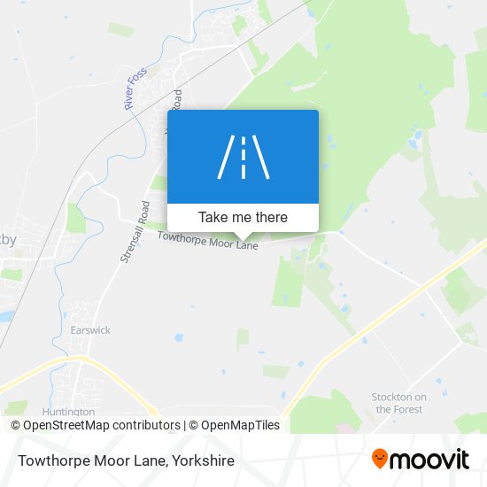 Towthorpe Moor Lane map