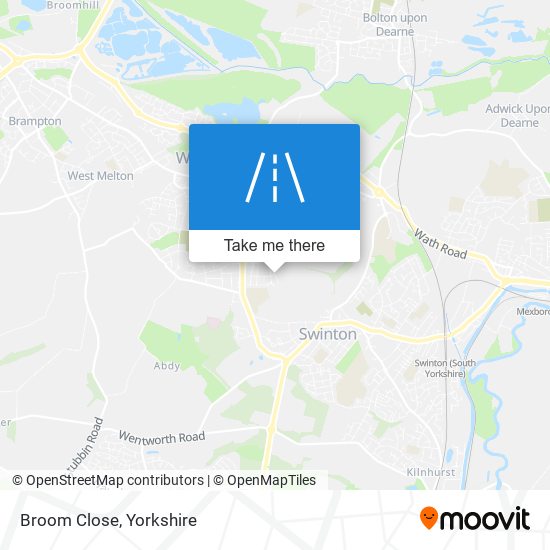 Broom Close map