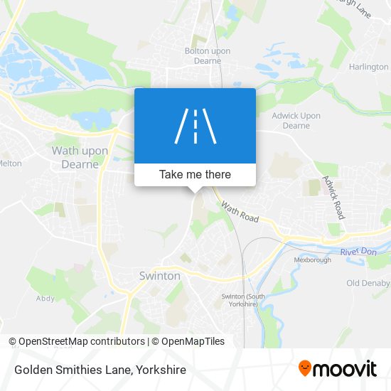 Golden Smithies Lane map