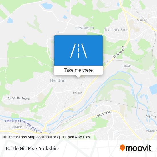 Bartle Gill Rise map