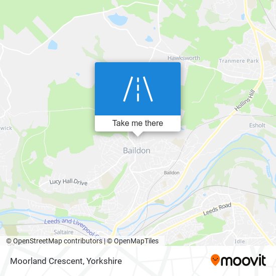 Moorland Crescent map