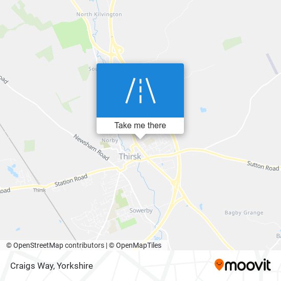 Craigs Way map