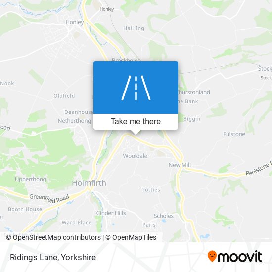 Ridings Lane map