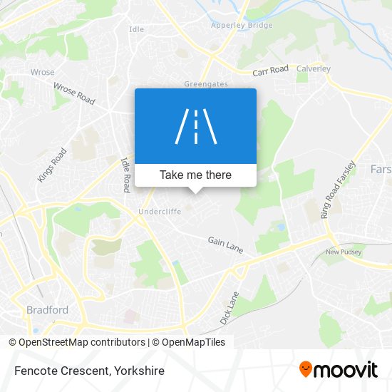 Fencote Crescent map