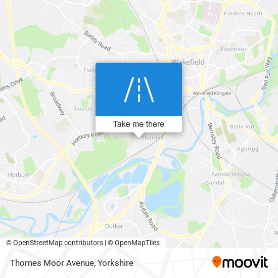 Thornes Moor Avenue map