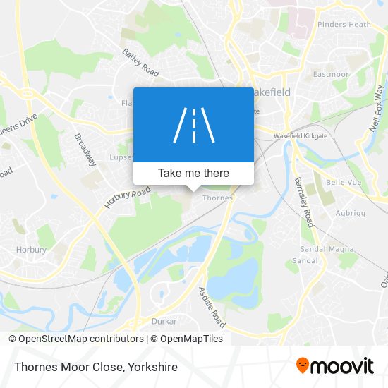 Thornes Moor Close map