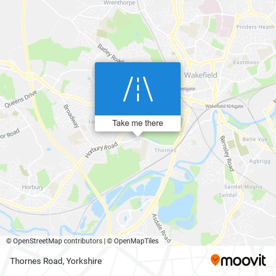 Thornes Road map