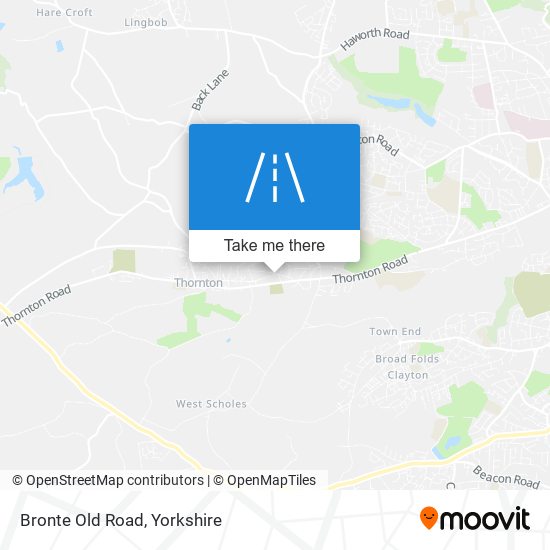 Bronte Old Road map