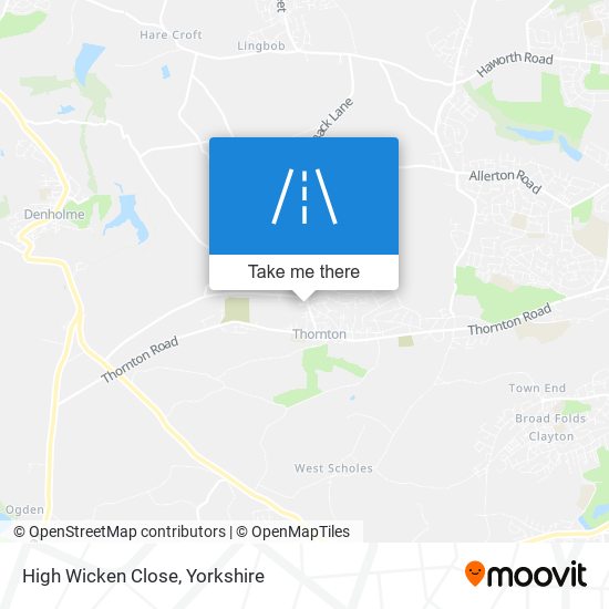 High Wicken Close map