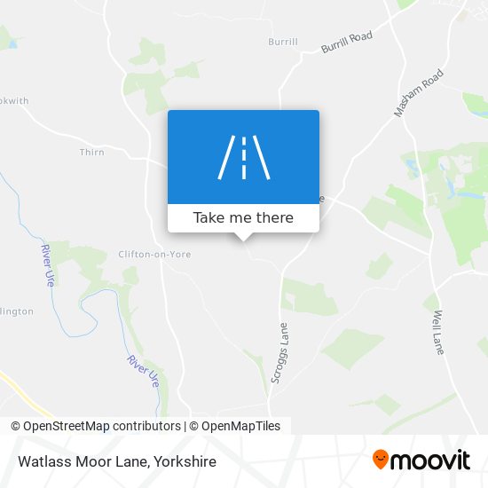 Watlass Moor Lane map