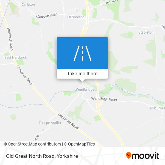 Old Great North Road map