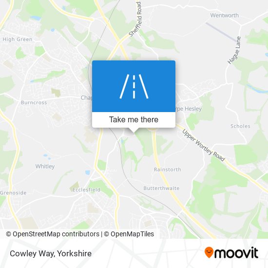Cowley Way map