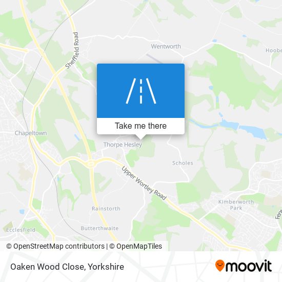 Oaken Wood Close map