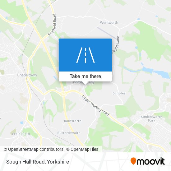 Sough Hall Road map
