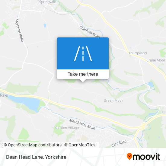 Dean Head Lane map