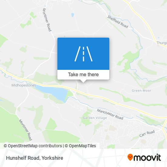 Hunshelf Road map