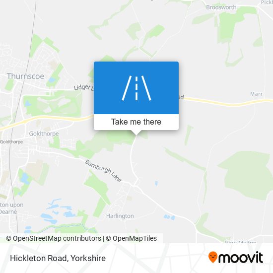 Hickleton Road map