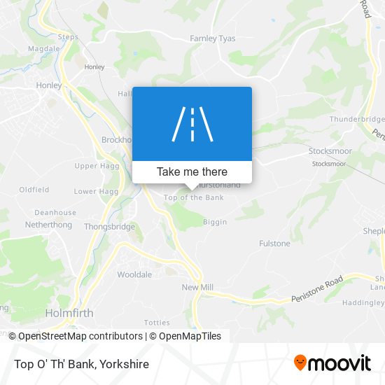Top O' Th' Bank map