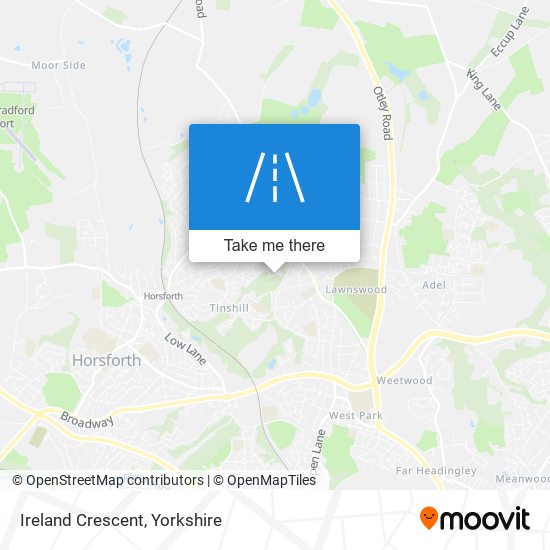 Ireland Crescent map
