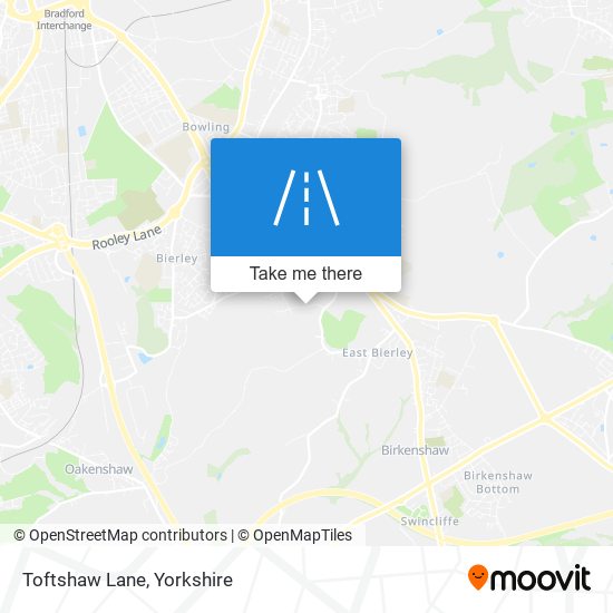 Toftshaw Lane map