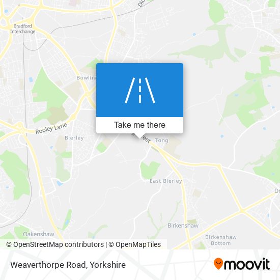Weaverthorpe Road map