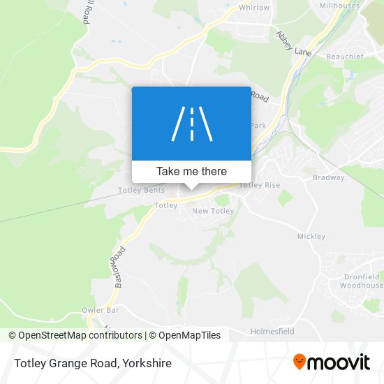 Totley Grange Road map