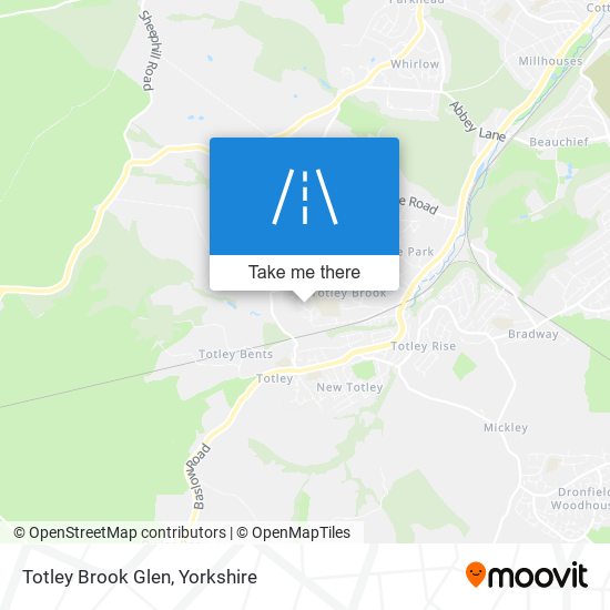 Totley Brook Glen map