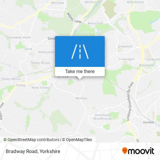 Bradway Road map